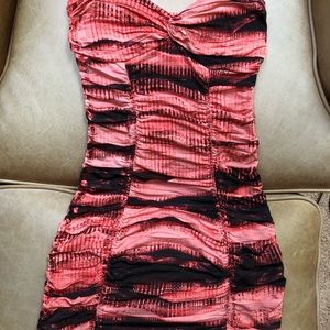 Body Central Strapless Bodycon Ruched Dress